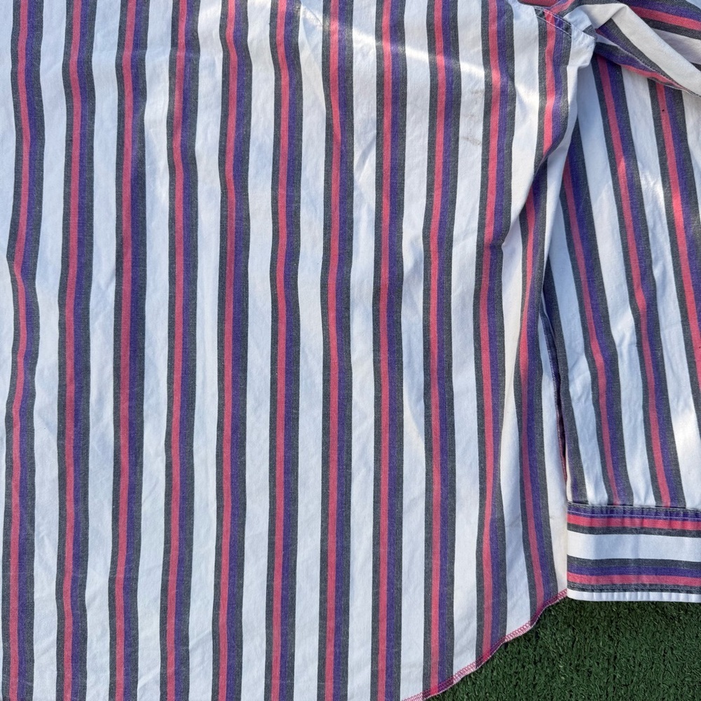 Wrangler Men's Brushpopper Striped Shirt - Pink Purple, White Western vintage XL - Picture 7 of 7